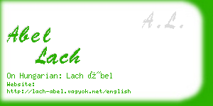 abel lach business card